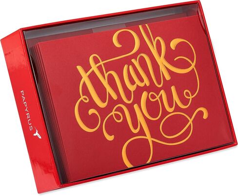 Papyrus Blank Holiday Thank You Cards Boxed with Envelopes, Woodland (12-Count) in Saudi Arabia