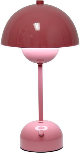 تصاميم بسيطة LD1069-BLK 11.8 بوصة مصباح LED يعمل باللمس على شكل فطر سحري، محمول وقابل لإعادة الشحن، أسود in Kuwait