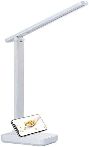 LED Desk Lamp Wireless Rechargeable Mini USB Touch Switch Dimmer Control Color Adjustment (Black) in Kuwait