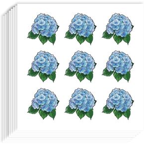 AHANDMAKER 180 Pcs Self-Adhesive Hydrangeas Stickers, 0.98x0.94 Inch Blue Hydrangea Scrapbook Paper, Flower Stickers Decals for Planner Calendar Scrapbook Crafting Party Decor Gift Bag Seal for Party