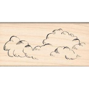 Stamps by Impression Clouds Rubber Stamp 1" x 2.75"