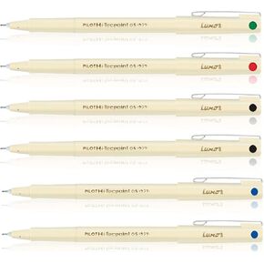 Pilot Hi-tecpoint 05 Pen (Blue/Black/Red/Green - Pack of 6)