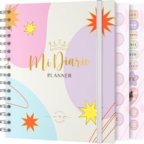 Mi Diario Planner-Planificador Para Mujeres- Organiza, Planifica & Mejora Productividad- Tamaño Compacto & Sin Fecha (ESPAÑOL)