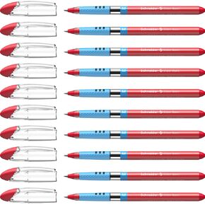 Schneider Slider Basic M (Medium) Ballpoint Pen, 1.0 mm, Transparent Barrel, Black Ink, Box of 10 Pens (151101)