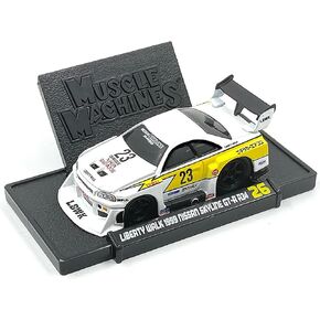 1999 Nissan Skyline GT-R R34 Super Silhouette #23 White with Graphics Liberty Walk 1/64 Diecast Model Car