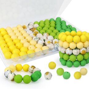 100 Pcs 15mm Silicone Beads for Keychain Making, Pink Gream Silicone Beads Bulk Round Beads for Bracelets Pens Crafts Jewelry Making (Pink Gream)