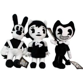 3pcs Anime Plush Toys Bendy Doll Cute Game Horror Plush Soft Stuffed Animals Plush Toys for Kids and Game Fans