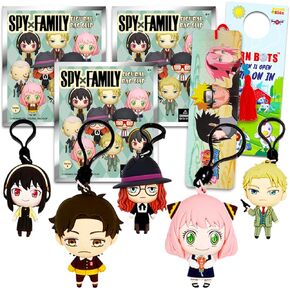 Blind Bag Party Favors 3 Pack – Bundle with 3 Spy X Family Bag Clips Plus Bookmark, More | Spy X Family Bag Clip for Kids, Boys, Girls