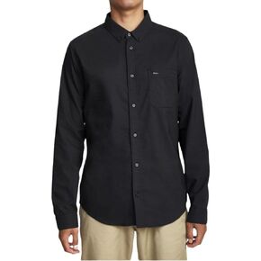 RVCA Men's Thatll Do Stretch Long Sleeve Woven Button Front Shirt