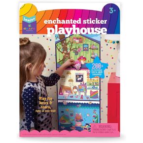 Craft-tastic — Enchanted Sticker Playhouse – Wall-Sized Sticker Fun – Repositionable Stickers — for Ages 3+