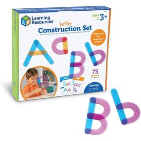 Learning Resources Letter Construction, Homeschool, School Activity Set, Play School, 60 Pieces, Ages 3+