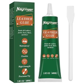 Leather Glue, 60g Special Leather Adhesive, Permanent Clear Washable for Bonding Between Leather and Leather, Leather and Substrates of Different Materials (Leather Glue)
