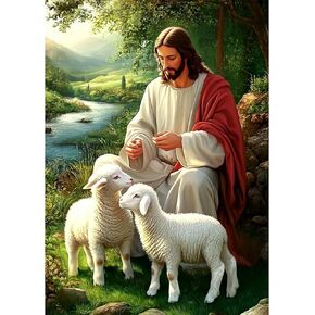 CEOVR Jesus Diamond Art Kits for Adults, 5D DIY Full Drill Diamond Painting Dots Gem Art, Adult Crafts Kits Arts and Crafts, Wall Decor for Home Office 12x16inch