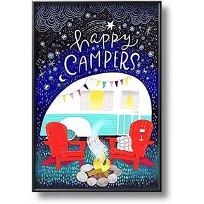 NIHO-JIUMA Happy Camping Diamond Painting Kits, 5D Full Drill Canvas Diamonds Art Crafts Kits Gift for Adults, Home Wall Art Decor (30x40cm/12x16inches)