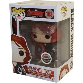 Funko Black Widow with Captain America's Shield (Marvel) Bobble Head Pop! Vinyl Figure