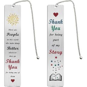 Thank You Gifts for Women Men - Thank You for Being Part of My Story - Bookmark Gifts for Best Friend Teacher Boss, Back to School Gifts