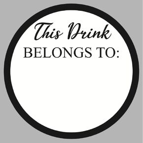 2 inch 300PCS This Drink Belongs to Stickers Waterproof Stickers Without Residue for Bottle，Bar，Drinks
