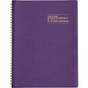 2025 Planner - Planner 2025, 11.38'' x 8.74'', Weekly & Monthly Planner, JAN 2025 - DEC 2025, Hourly Appointment Book, To Do List, Monthly Tabs, Faux Soft Leather, Back Pockets