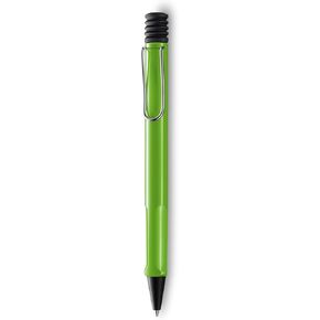 Lamy Safari Ballpoint Pen - Smooth Writing ABS Plastic Luxury Pen with Chrome Wire Clip, Blue Ink, and Molded Pen Grip, Pens for Journaling, Office, or Gift, Great Holiday Stocking Stuffer (Green)