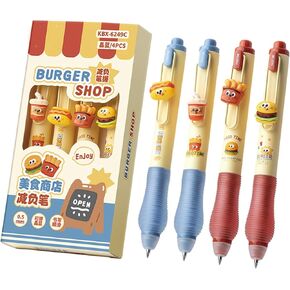 4 Pcs Erasable Pens Retractable Pens Cute Cat Flower Gel Ink Pens Cartoon 3D Pens 0.5mm Smooth Writing Pens Soft Grip Erasable Pen Office School Pens Women Girls Boys Pens (Black Ink-Cat Flower)