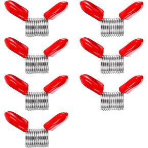 8Pcs Soft Flex Bead Clamps, Bead Clamps with Red Handles for Jewelry Making Creative Bead Line End to Prevent Beads from Falling