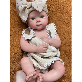 18inch/45cm Bettie Girl Lifelike Anatomically Correct Silicone Baby Dolls Realistic Full Solid Silicone Body Newborn Dolls Flexible