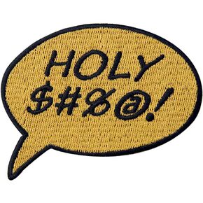 Holy $#%@ Patch Embroidered Funny Biker Applique Iron On Sew On Emblem