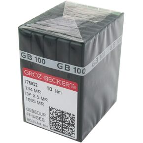 GROZ-BECKERT Needle in CKPSMS Clear Plastic Box-100 GROZ-BECKERT GEBEDUR 134 MR / 135X5 MR Titanium Quilting Machine Needles (100PCS Groz-Beckert-134MR 18/110)
