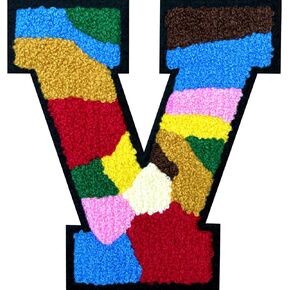 6 " Iron on Letter Patches Large Chenille Letter Patches Color Varsity Letter Patches Letterman Jacket Patches (B)