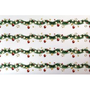 Yansumi 39 Feet Christmas Classroom Borders Bulletin Board Decorations Xmas Red Berries and Pine Cones Needles Trimmers for Christmas Decor Party Supplies (Spruce)