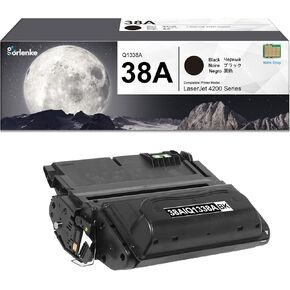 Q1338A 38A Black Toner Cartridge with Chip (1-Pack) Replacement for HP 38A Black Toner Cartridge Q1338A Toner Cartridge for Laser 4200 4200n 4200tn 4200dtn 4200dtns 4200L 4200Ln 4200Lvn Printer