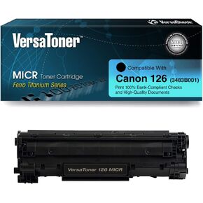 VersaToner - 126 (3483B001) MICR Toner Cartridge for Check Printing - Compatible with VersaCheck Canon M15 MX, Canon imageCLASS LBP6200D, LBP6230dw Printers, Black