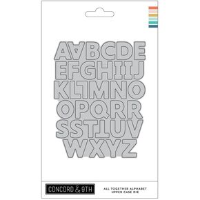 Concord & 9th -All Together Alphabet Uppercase Die - 1 Metal Die Cut - Useful for Cardmaking and Papercrafting