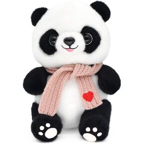 9.8'' Panda Dolls with Love Heart Scarf, Soft Stuffed Plush Animal Toys Plushies Birthday Gifts for Her/Girlfriend Lover Mom Kids (Pink) in Kuwait