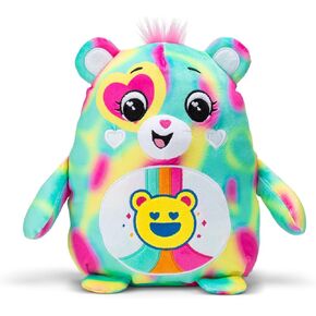 Care Bears Squishy 10" Plush Good Vibes Bear - Soft Huggable Squishy Material! – Good for Girls and Boys, Employees, Collectors, Ages 4+