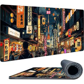 Cow Print Mouse Pad Large with Stitched Edges 31.5 x 11.8, Extended Desk Pad Desk Mat for Desktop Decor and Accessories Workplace Home XXL Mouse Pad for Gaming Office Big Mousepad