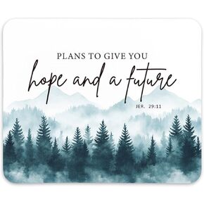 QIYUHOY Inspirational Christian Mouse Pad,Religious Gifts for Women,Christian Gifts Non-Slip Rubber Base Mousepads for Home Office Dorm Desk Decor,9.5x7.9 inches