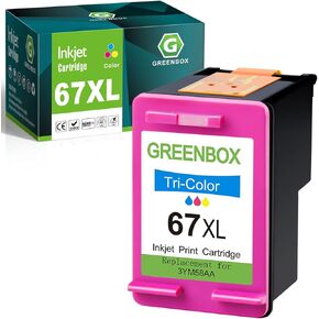 67XL Tri-Color High-Yield Ink Cartridge Replacement for HP 67 XL 67XL Color Ink Cartridge for DeskJet 4155e 2734e 4100e 2855e 4255e 2700 2755e 2700e Envy 6055e 6000 6455e 6400 Printer Ink 67