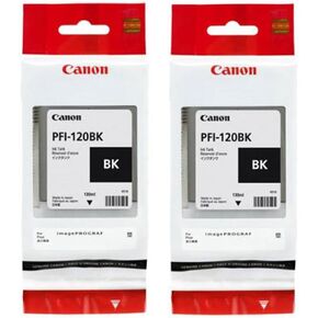 Canon PFI-120 Pigment Ink Tank (2 Pack, Black) in Retail Packaging