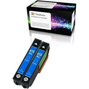 Remanufactured Ink Cartridge Replacement for Epson 410 410XL for Expression XP-630 XP-830 XP-530 XP-635 XP-640 Printers (2 Cyan) T410XLC2PK