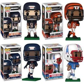 NFL Legends Funko Pop! Series 6 Complete Set (4), Dick Butkus, Chad Johnson, Terrell Davis, Warren Moon