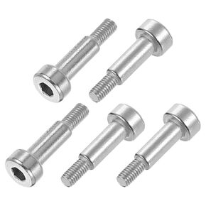 uxcell 304 Stainless Steel Hex Socket Shoulder Bolt 8mm Shoulder Dia 20mm Shoulder Length M6 Thread 5pcs
