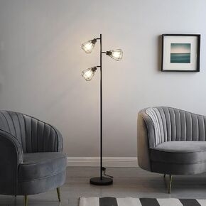 NicBex Floor Lamp,Modern Home Decor Arc Floor Lamp with 5 Arm Aluminum Led and Adjustable Domes,Standing Lamp Tall Lamp,Floor Lamps for Living Room,Bedroom and Office,Reading Light,Silver