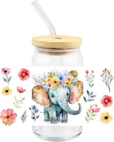 5 أوراق ملصق نقل الأشعة فوق البنفسجية الغربي ملصقات ثلاثية الأبعاد لكوب زجاجي سعة 16 أونصة مقاوم للماء وفرك على ملصق النقل للحرف اليدوية in Kuwait