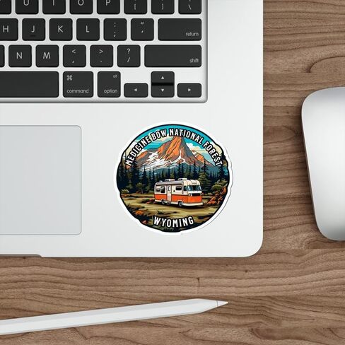 Medicine Bow National Forest Wyoming Sticker Decal Vinyl Small Waterproof for Water Bottle Mug Passport Book Scrapbook Notebook Laptop Tumbler Skateboard Computer Phone Size 4" Funny Gift ID44990 in Saudi Arabia