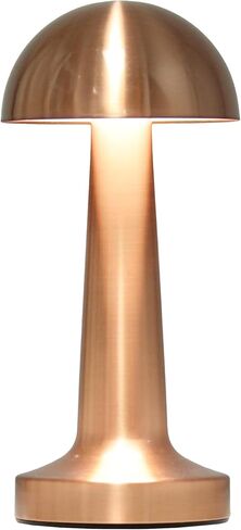 Simple Designs LD1081-WHT 8.88" Mushroom Magic Mini Metal Dimming & Rechargeable Cordless 4-Way Touch Sensor Dome Desk Lamp, White in Saudi Arabia