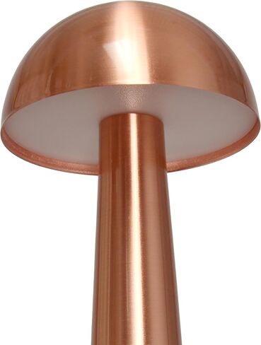 Simple Designs LD1081-WHT 8.88" Mushroom Magic Mini Metal Dimming & Rechargeable Cordless 4-Way Touch Sensor Dome Desk Lamp, White in Saudi Arabia