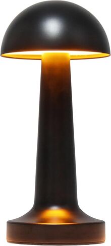 تصميمات بسيطة LD1081-CPR 8.88 بوصة مصباح مكتبي على شكل قبة معدنية قابلة لإعادة الشحن ومستشعر باللمس بأربعة اتجاهات، نحاس in Kuwait