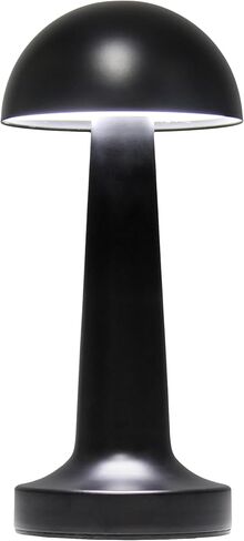 تصميمات بسيطة LD1081-CPR 8.88 بوصة مصباح مكتبي على شكل قبة معدنية قابلة لإعادة الشحن ومستشعر باللمس بأربعة اتجاهات، نحاس in Kuwait