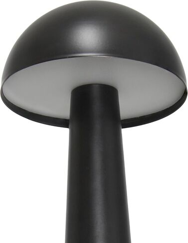 تصميمات بسيطة LD1081-CPR 8.88 بوصة مصباح مكتبي على شكل قبة معدنية قابلة لإعادة الشحن ومستشعر باللمس بأربعة اتجاهات، نحاس in Kuwait